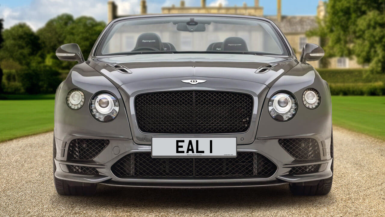 Car displaying the registration mark EAL 1
